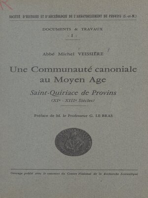 cover image of Une communauté canoniale au Moyen Âge (1)
